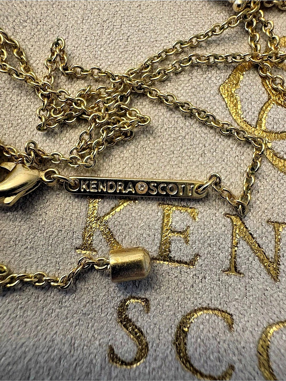RARE Kendra Scott Yellow Rose Baroque Ella Earrings & Elisa Necklace Set Mauve A - Picture 4 of 5